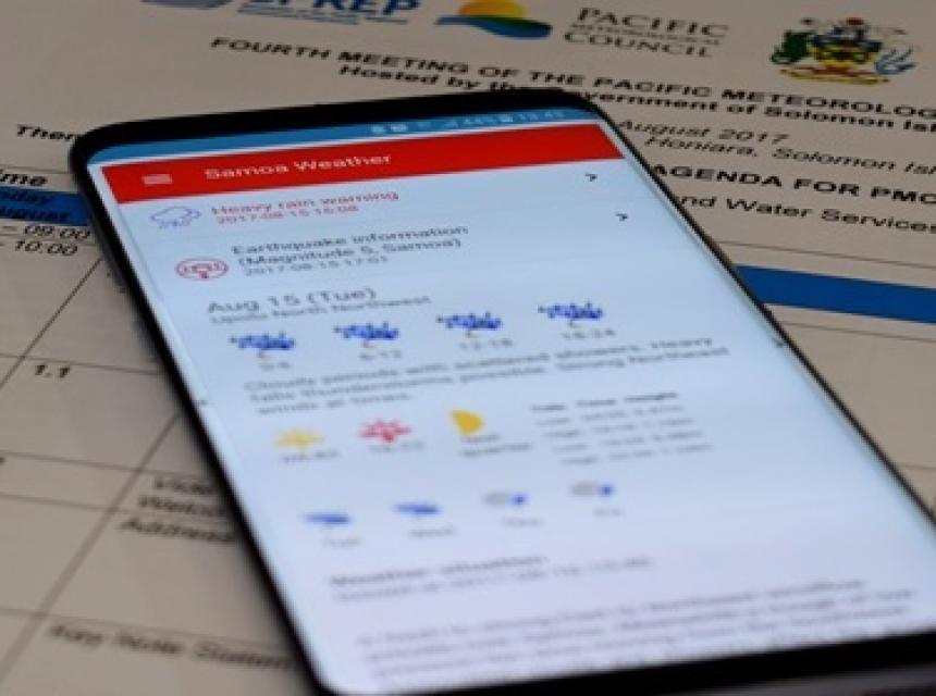 Samoa promotes smartphone app for weather warnings to regional meeting