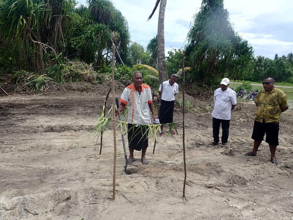 Groundbreaking ceremony in Abaiang, Kiribati